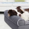 KSIIA Soft Pet Couch Bed for Large Dogs Soft Dog Bed Sofa with Egg Crate Foam