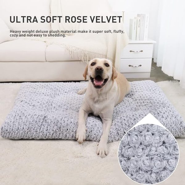 81NDKVizXUL._AC_SX679_ KSIIA Washable Dog Bed Deluxe Plush Dog Crate Beds