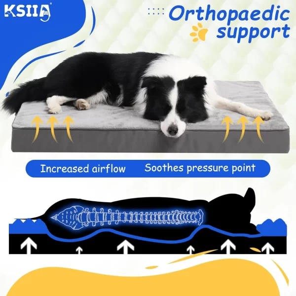 DOGBED-1KSA51GD019 KSIIA Orthopedic Washable Crate Bed ( For UK)