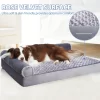 KSIIA Soft Pet Couch Bed for Large Dogs Soft Dog Bed Sofa with Egg Crate Foam