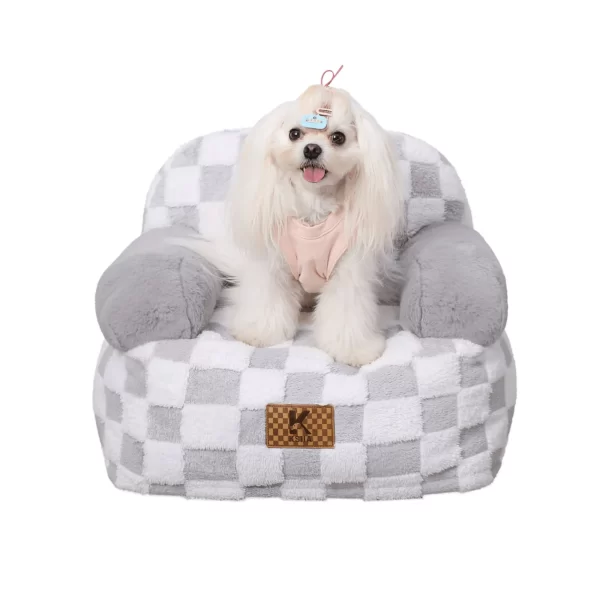 KsiiaPortablePlushSofaBed-GD056-1 Ksiia Portable Dog Sofa Bed for Small Pets