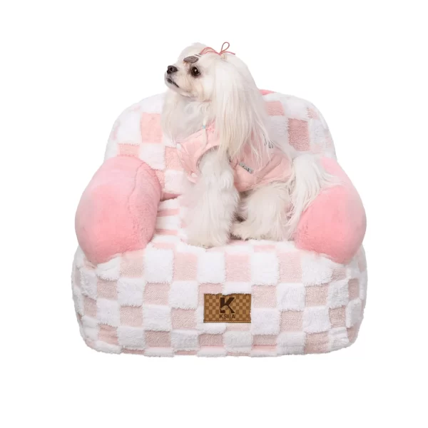 KsiiaPortablePlushSofaBed-GD056-2 Ksiia Portable Dog Sofa Bed for Small Pets