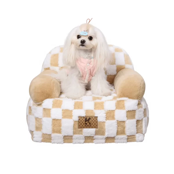 KsiiaPortablePlushSofaBed-GD056 Ksiia Portable Dog Sofa Bed for Small Pets