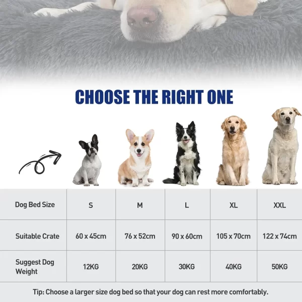 KSIIA Plush Washable Crate Dog Bed （For USA）