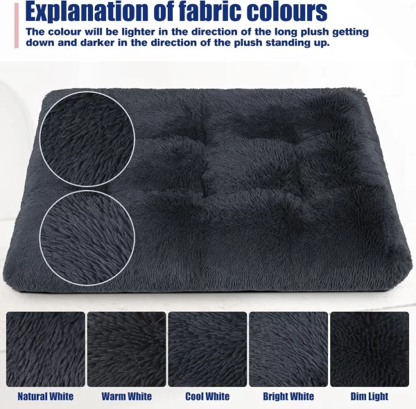 KSIIA Plush Washable Crate Dog Bed （For UK）