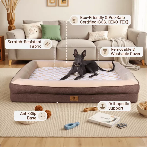 ksiiadogsofabedGD053-2 Ksiia Orthopedic Memory Foam Pet Sofa Bed-Cozy