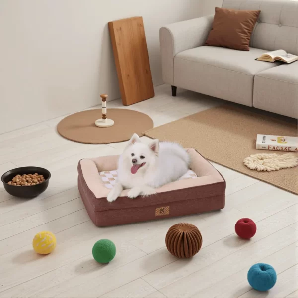 ksiiadogsofabedGD053-beige-1 Ksiia Orthopedic Memory Foam Pet Sofa Bed-Cozy