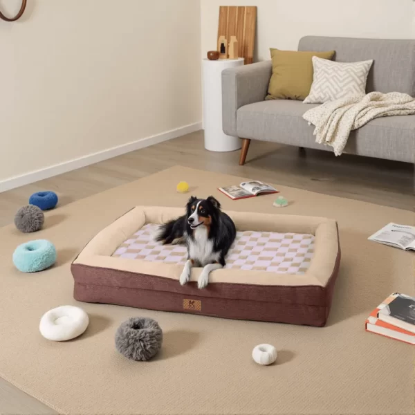ksiiadogsofabedGD053-beige-3 Ksiia Orthopedic Memory Foam Pet Sofa Bed-Cozy