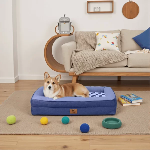 ksiiadogsofabedGD053-blue-2 Ksiia Orthopedic Memory Foam Pet Sofa Bed-Cozy
