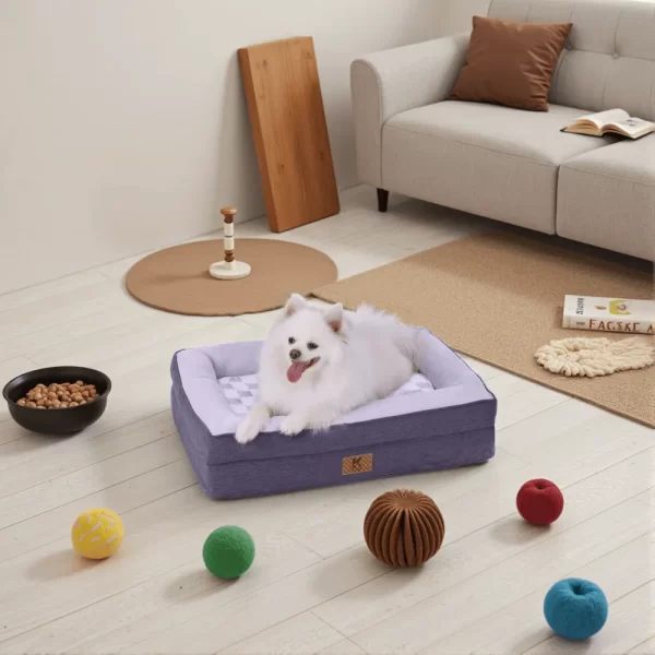 ksiiadogsofabedGD053-grey-1 Ksiia Orthopedic Memory Foam Pet Sofa Bed-Cozy
