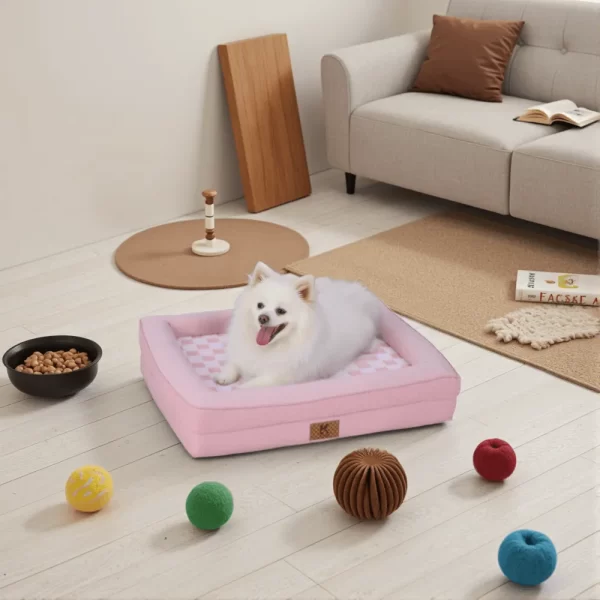 ksiiadogsofabedGD053-pink-1 Ksiia Orthopedic Memory Foam Pet Sofa Bed-Cozy