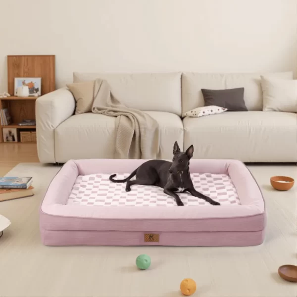 ksiiadogsofabedGD053-pink-4 Ksiia Orthopedic Memory Foam Pet Sofa Bed-Cozy